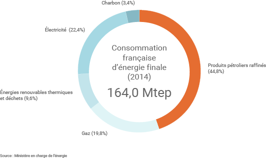 Consommation française d’énergie finale en 2014