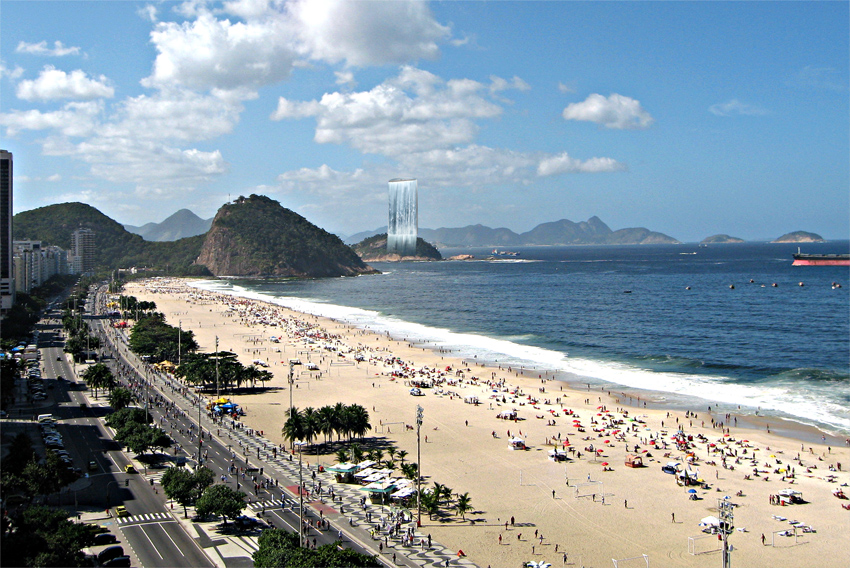 La tour solaire en projet devrait être construite sur l’île de Cotunduba, située à l’entrée de la baie de Rio de Janeiro.