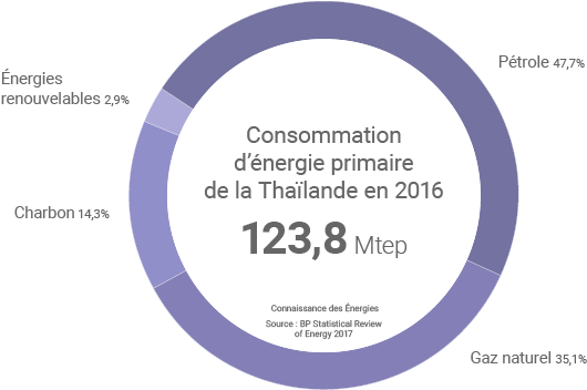 Consommation d'énergie de la Thailande