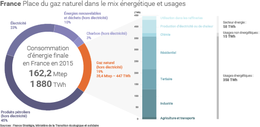 Le gaz naturel dans le mix énergétique français