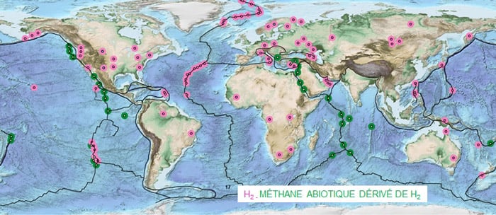 Carte mondiale de l'hydrogène naturel