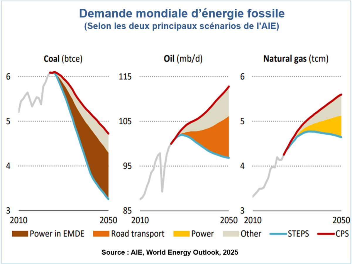 Demande mondiale d'énergie fossile