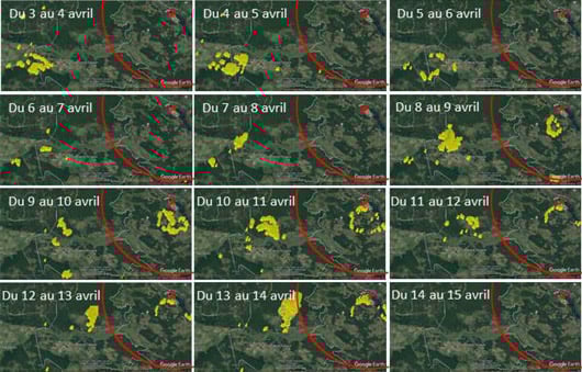 Incendies autour de Tchernobyl