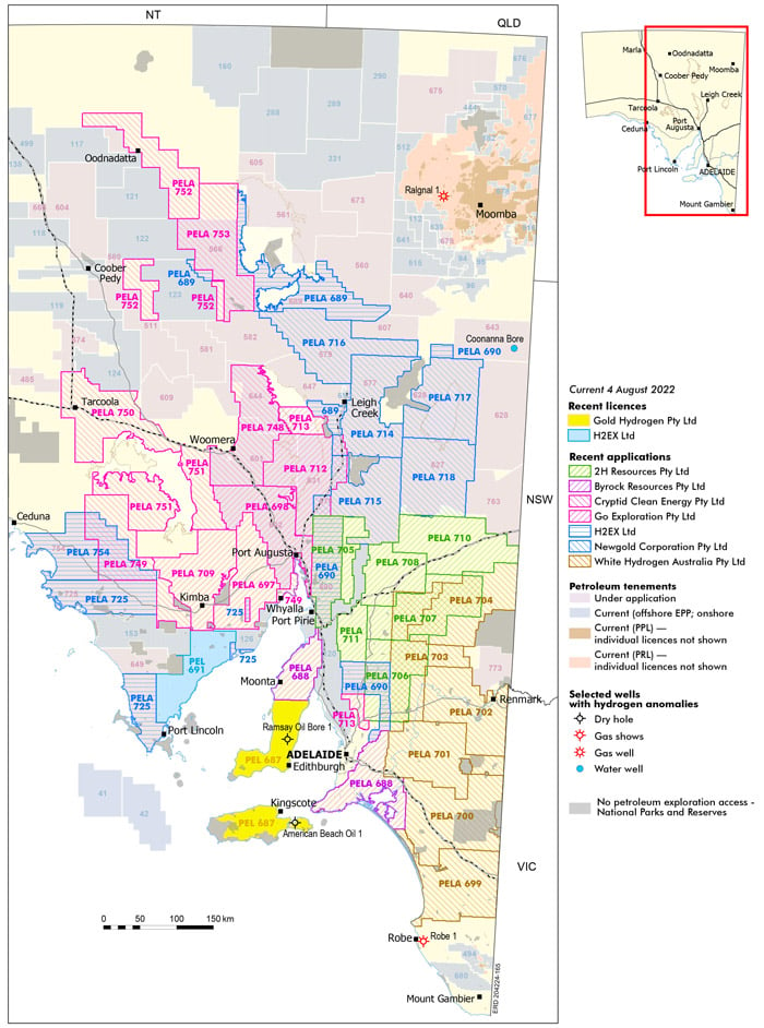 Permis d’exploration d'hydrogène naturel en Australie du Sud