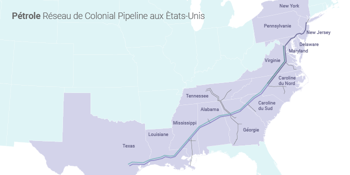 Réseau de Colonial Pipeline