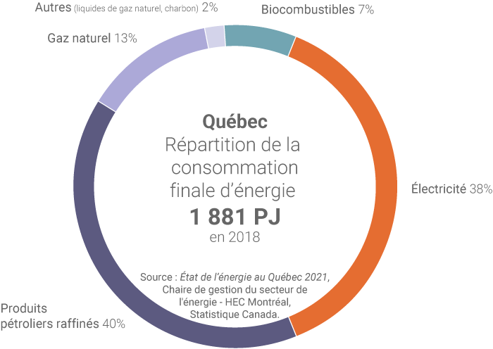 Consommation d'énergie finale au Québec