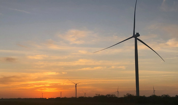 Parc éolien au Texas mis en service en 2020