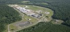 Photo aérienne du CSA, centre de stockage en surface de déchets radioactifs (de faible et moyenne activité à vie courte) situé à Soulaines-Dhuys dans l'Aube. (©Andra)