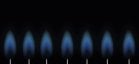 Flamme bleue de gaz