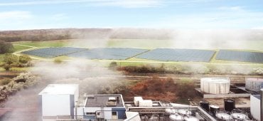 Centrale solaire thermique près de l'usine de Lactalis