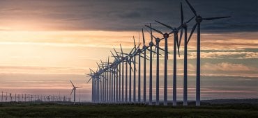 Parc éolien au nord de l'île d'Hokkaido