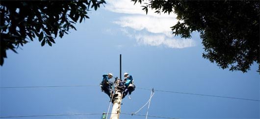 Réseau électrique en été