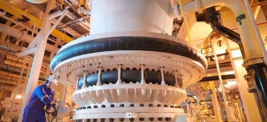 Intérieur de la centrale d'Hartlepool