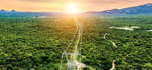 Ligne électrique au Brésil