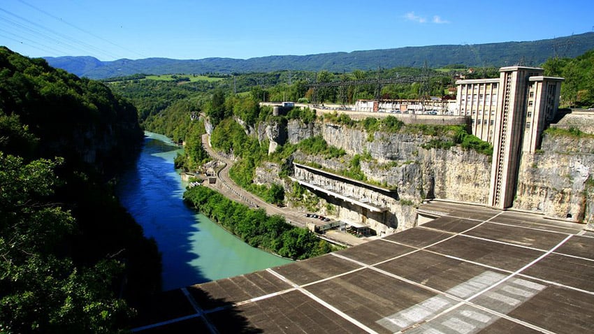 Site du projet CNR d'hydrolien fluvial