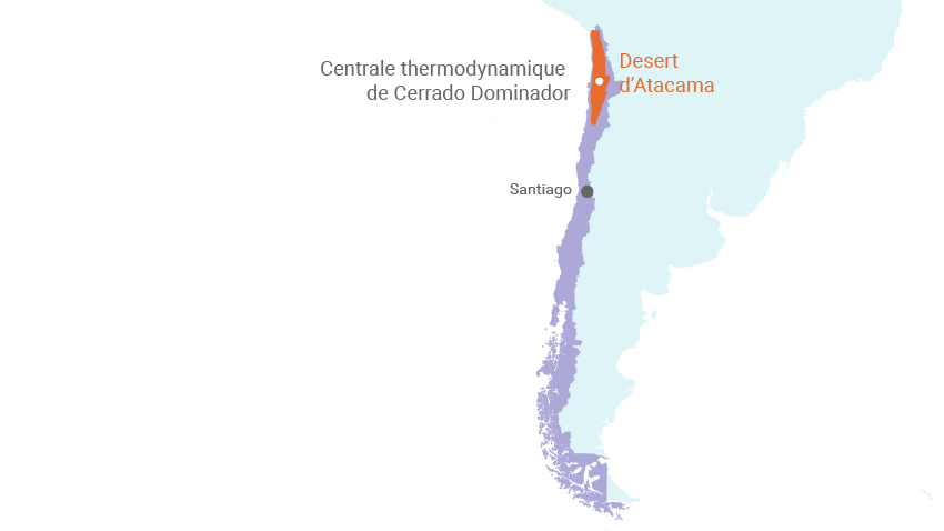 Emplacement de la centrale thermodynamique de Cerrado dominador