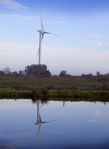 La première éolienne Haliade 150 est en test à terre depuis près d’un an sur le site du Carnet, à proximité de Saint-Nazaire, en Loire-Atlantique. (photo : ©Alstom)