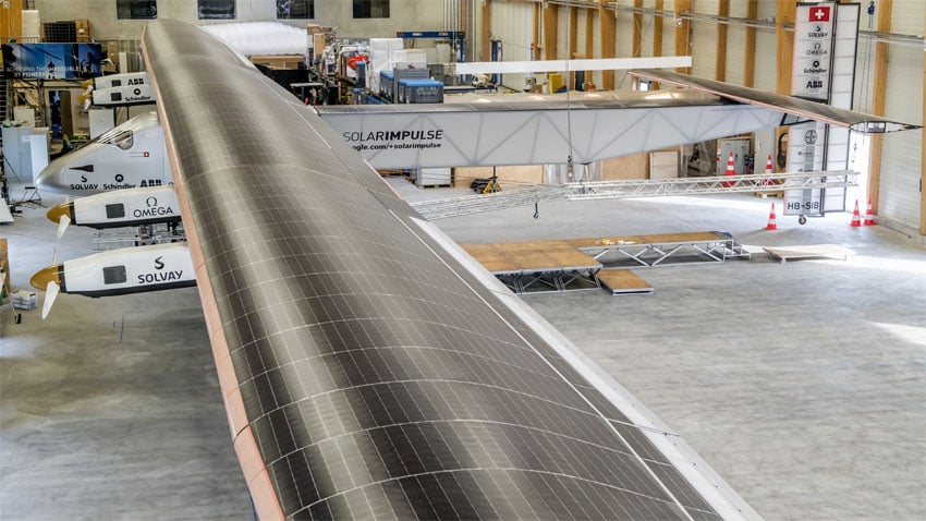 Cellules photovoltaïques de l'avion Solar Impulse 2