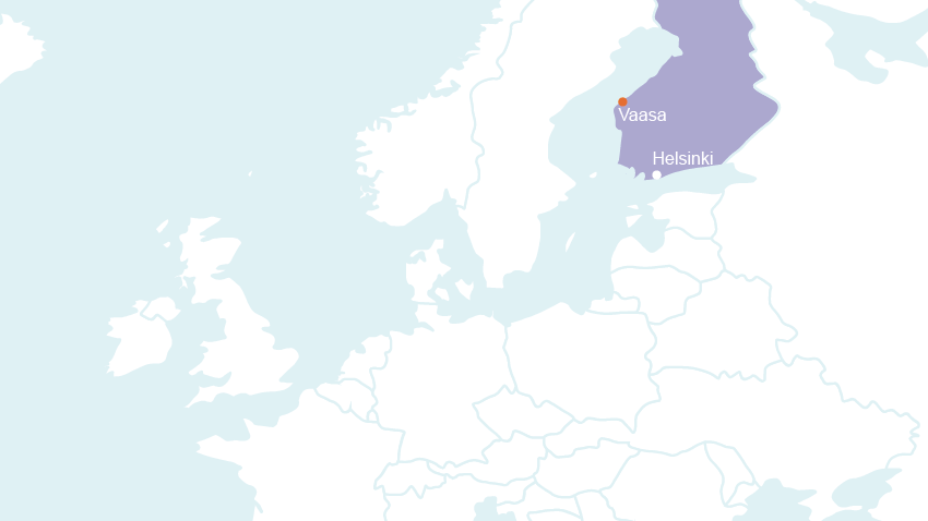 La centrale finlandaise de Vaasa exploitée par Vaskiluodon Voima est située à plus de 400 km au nord-ouest d’Helsinki, capitale de la Finlande. (©DR)
