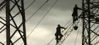 Opération de maintenance sur des lignes électriques en Espagne