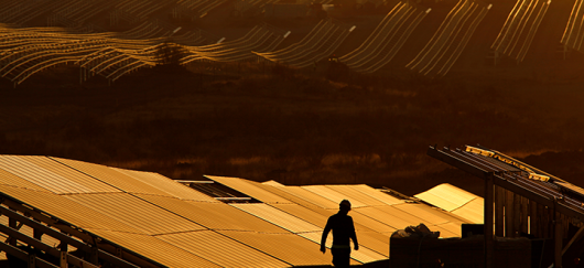 Vue de la centrale photovoltaïque Nunez de Balboa au Portugal
